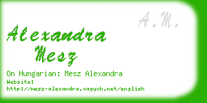 alexandra mesz business card